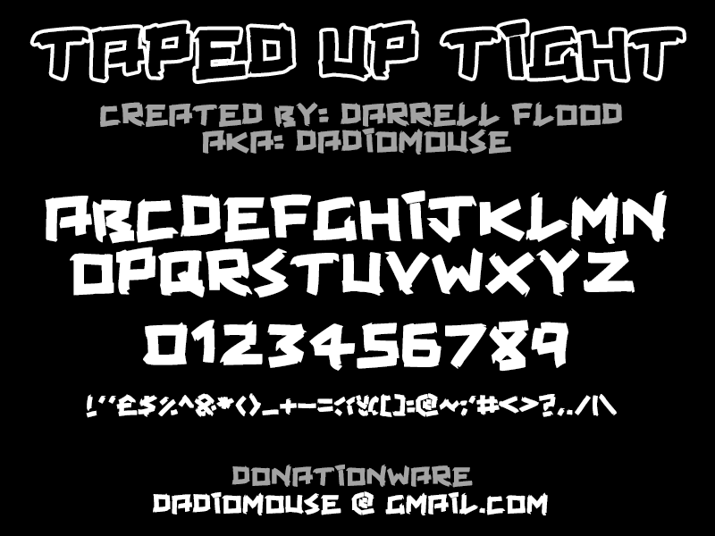 Taped Up Tight Font