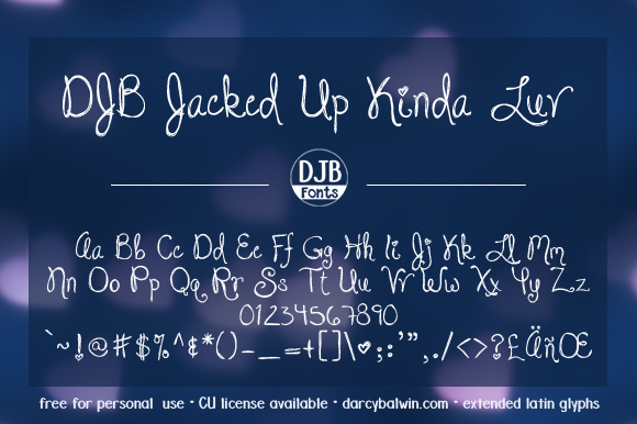 DJB Jacked Up Kinda Luv Font