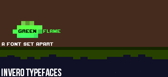 Green Flame Font