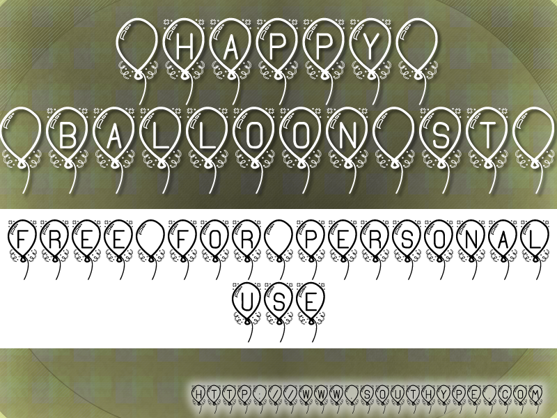 Happy Balloon St Font