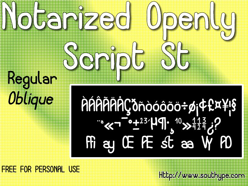 Notarized Openly Script St Font