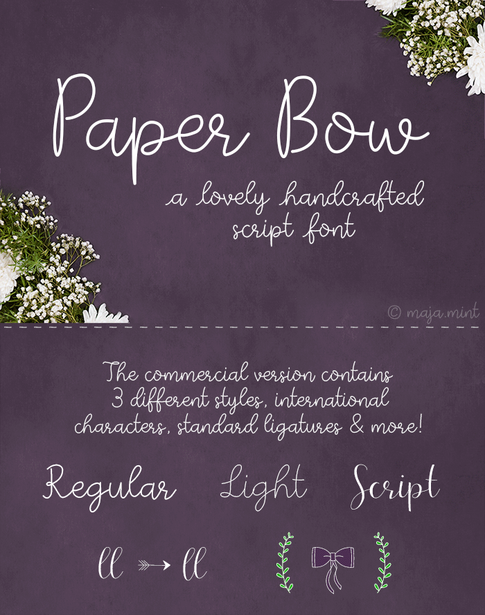 Paper Bow Font
