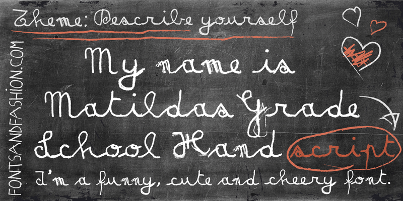 Matildas Grade School Hand Script Font