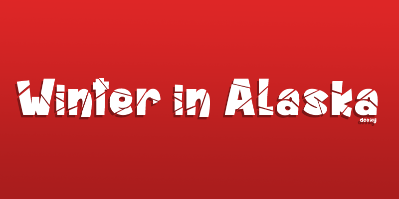 Winter in Alaska Font