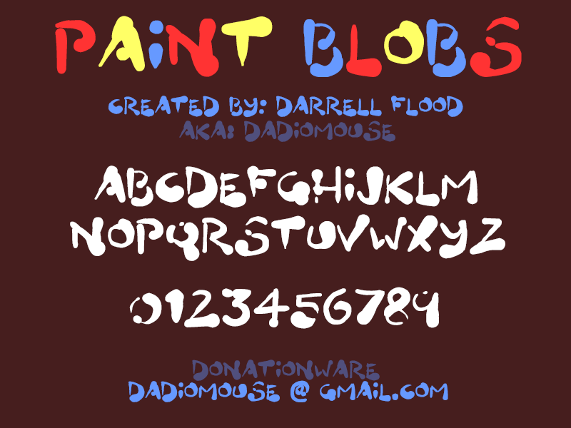 Paint Blobs Font