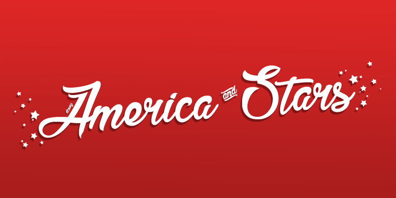 America and Stars Font