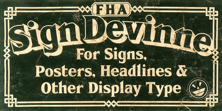 FHA Sign Devinne Font