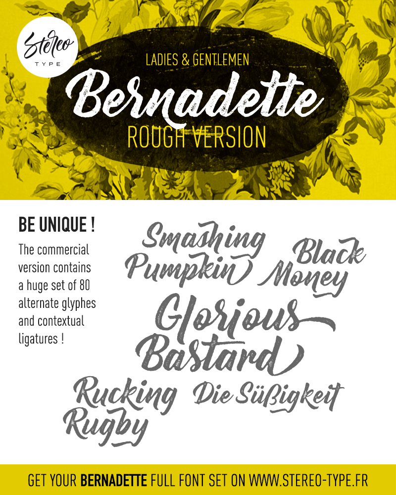 Bernadette Rough Font