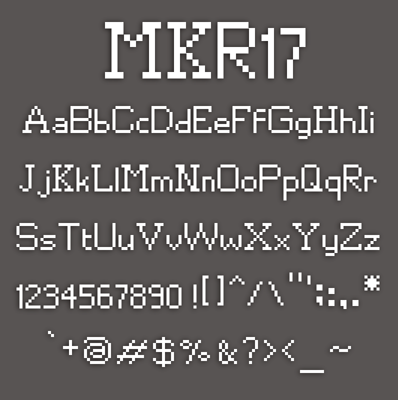MKR17 Font