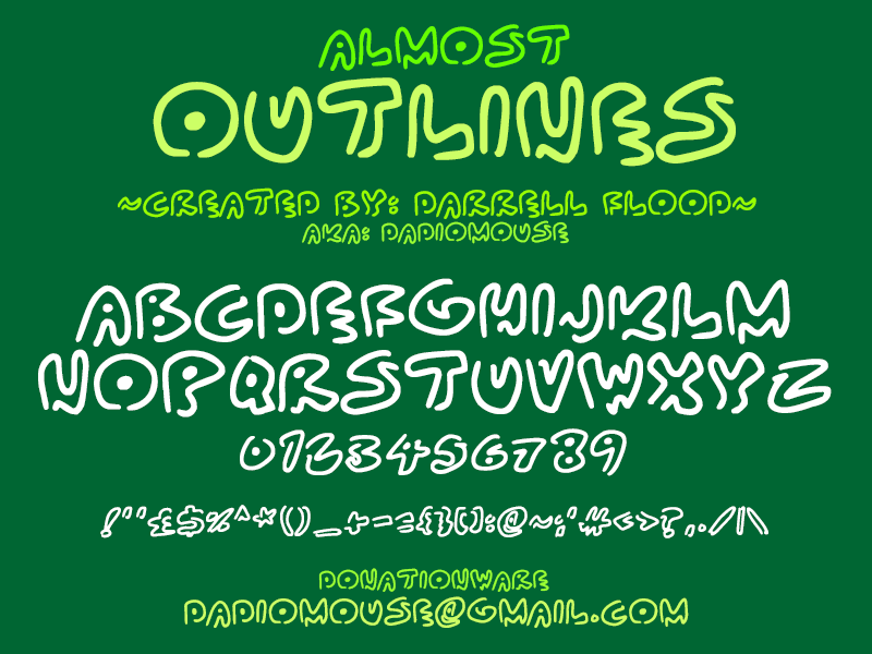 Almost Outlines Font