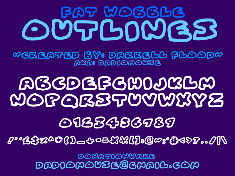 Fat Wobble Outlines Font