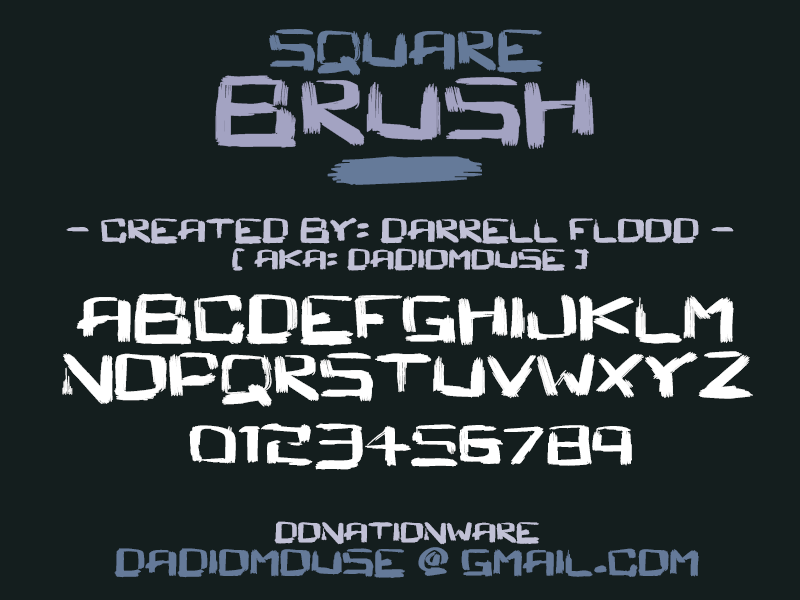 Square Brush Font