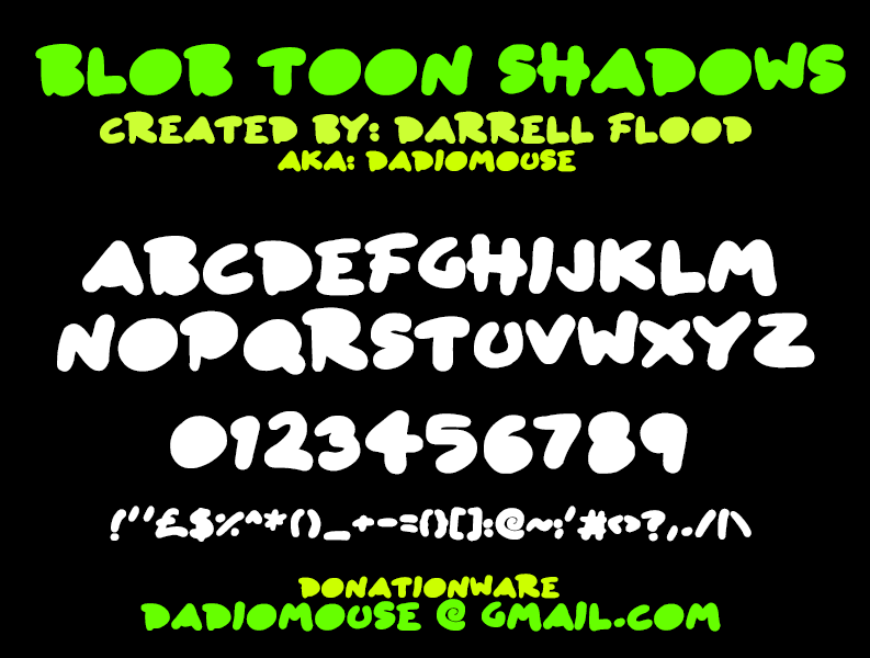 Blob Toon Shadows Font