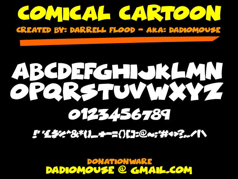 Comical Cartoon Font