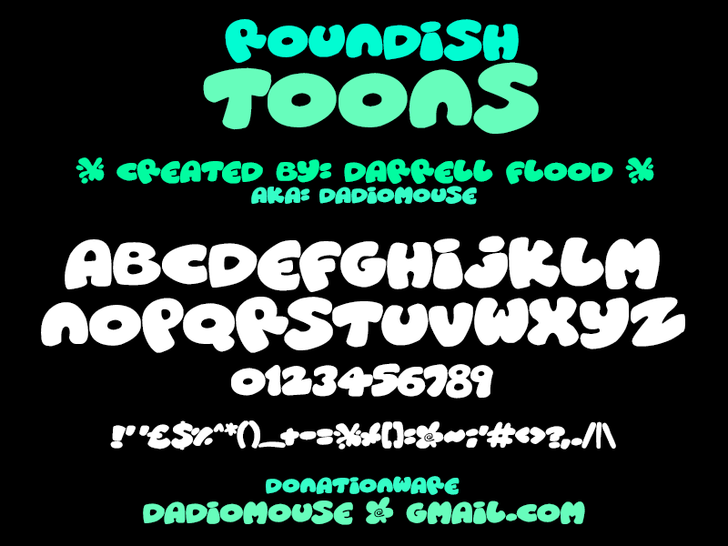 Roundish Toons Font