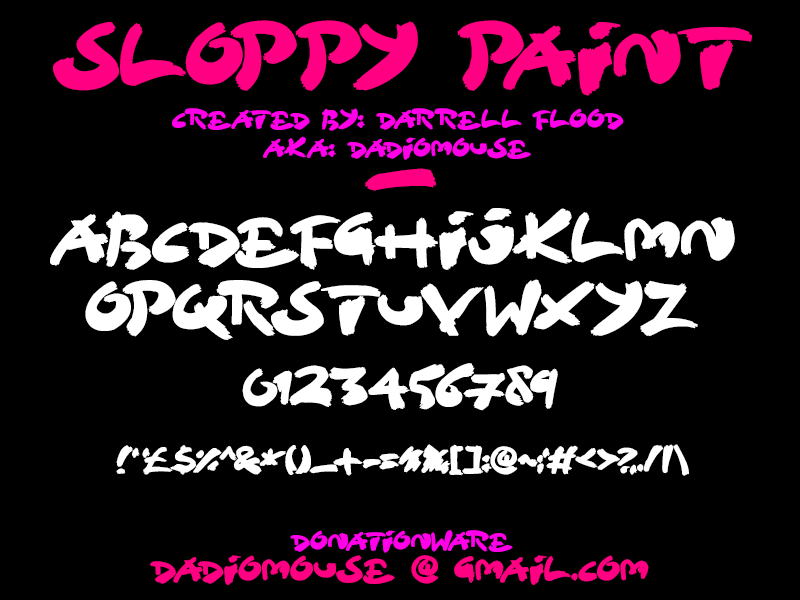 Sloppy Paint Font
