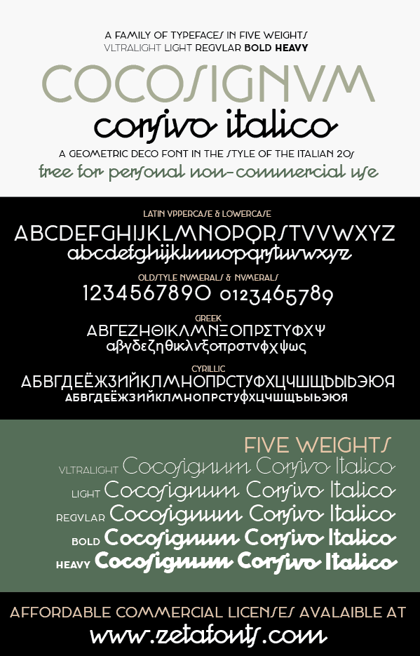 Cocosignum Corsivo Italico Font