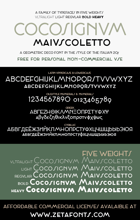 Cocosignum Maiuscoletto Font