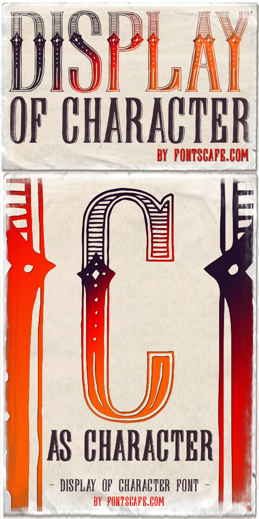 Display Of Character Font