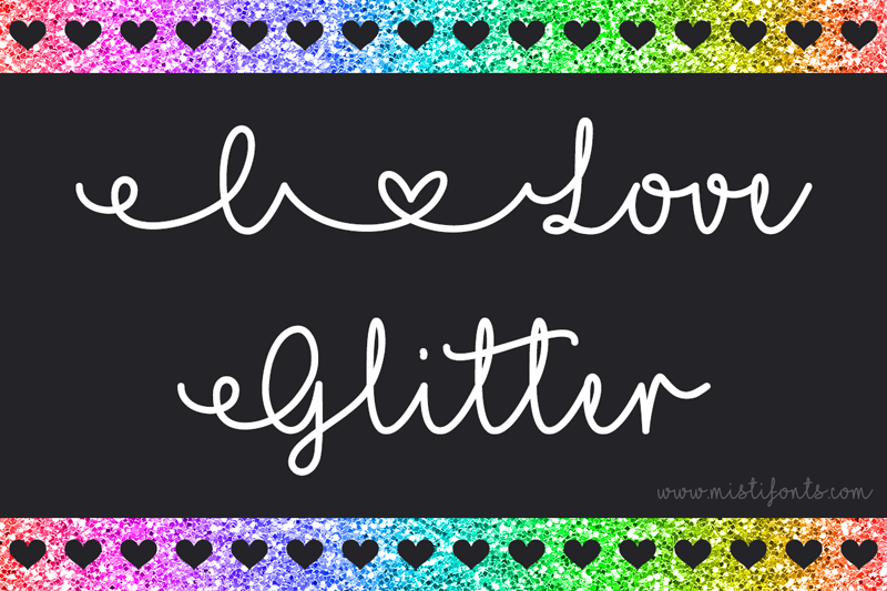 Mf I Love Glitter Font