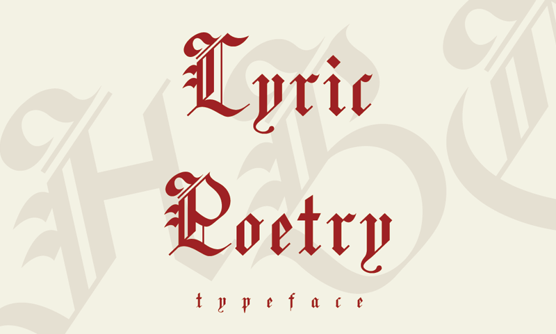 Lyric Poetry Font