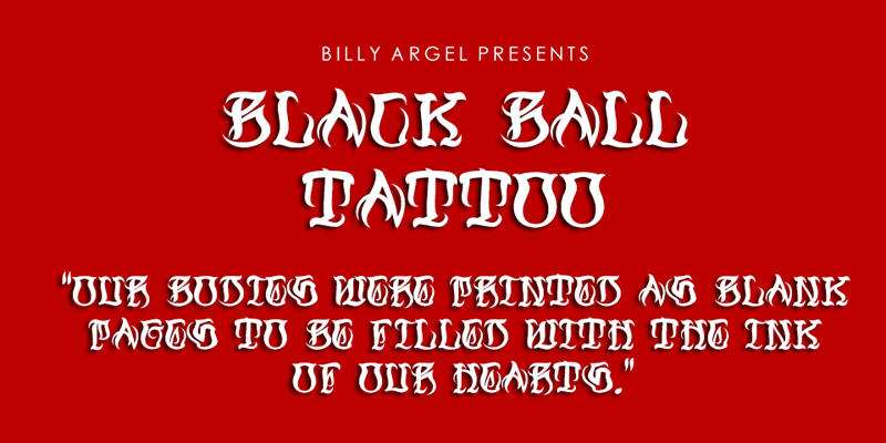 Black Ball Tattoo Font