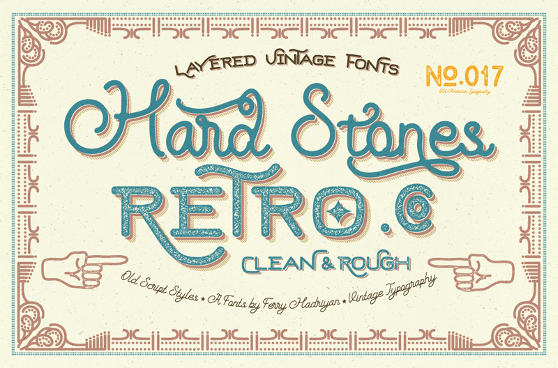 Hard Stones Sans Strip Font