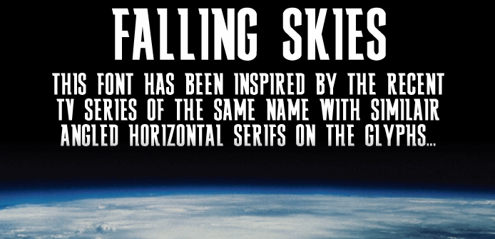 Falling Skies Font