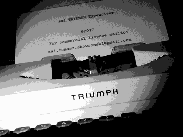 zai Triumph Typewriter Font