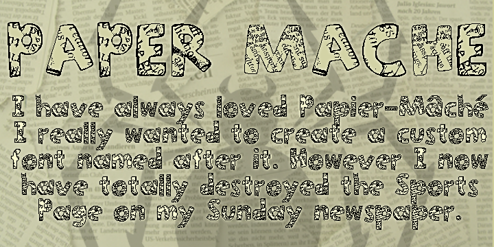 Paper-Mache Font