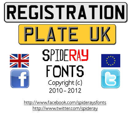 Registration Plate UK Font
