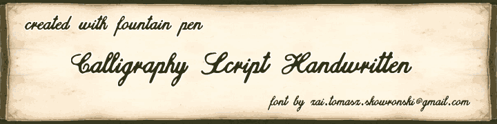 zai Calligraphy Script Handwritten Font