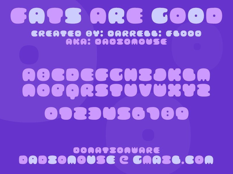 Fats Are Good Font