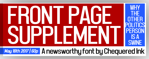 Front Page Supplement Font