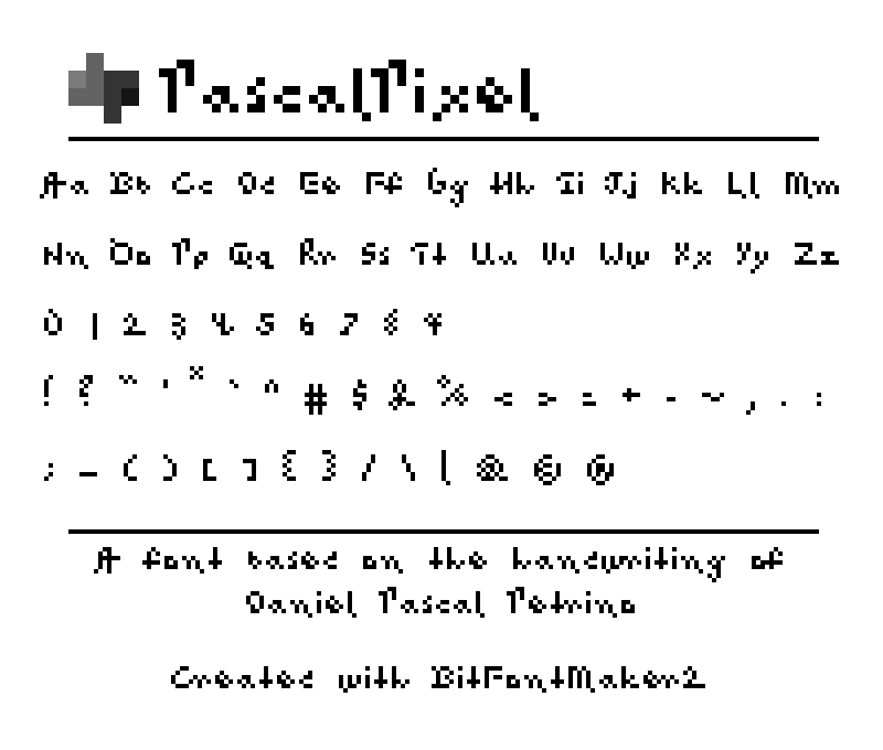 Pascal Pixel Font