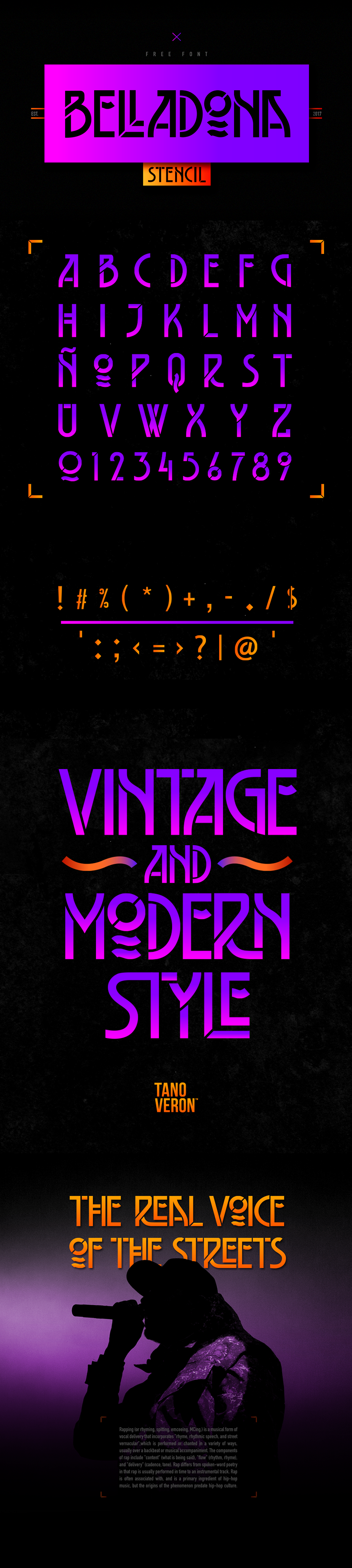 Belladona Stencil Font