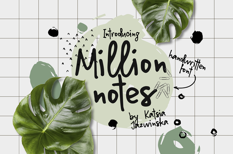 Million Notes Font
