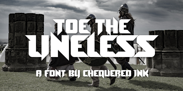 Toe the Lineless Font