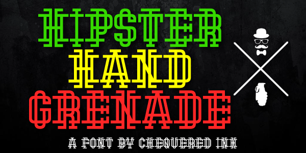 Hipster Hand Grenade Font