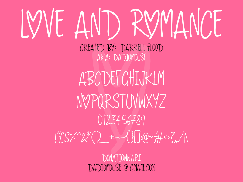 Love And Romance Font