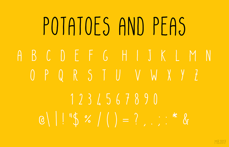 Potatoes And Peas Font