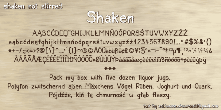 zai Shaken Font