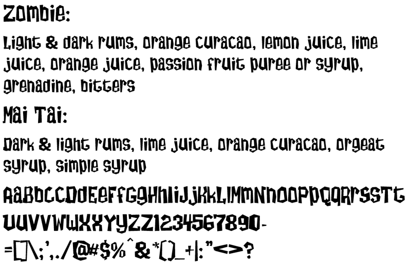 ZombieTai Font