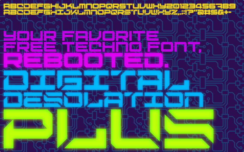 Digital Desolation Plus Font