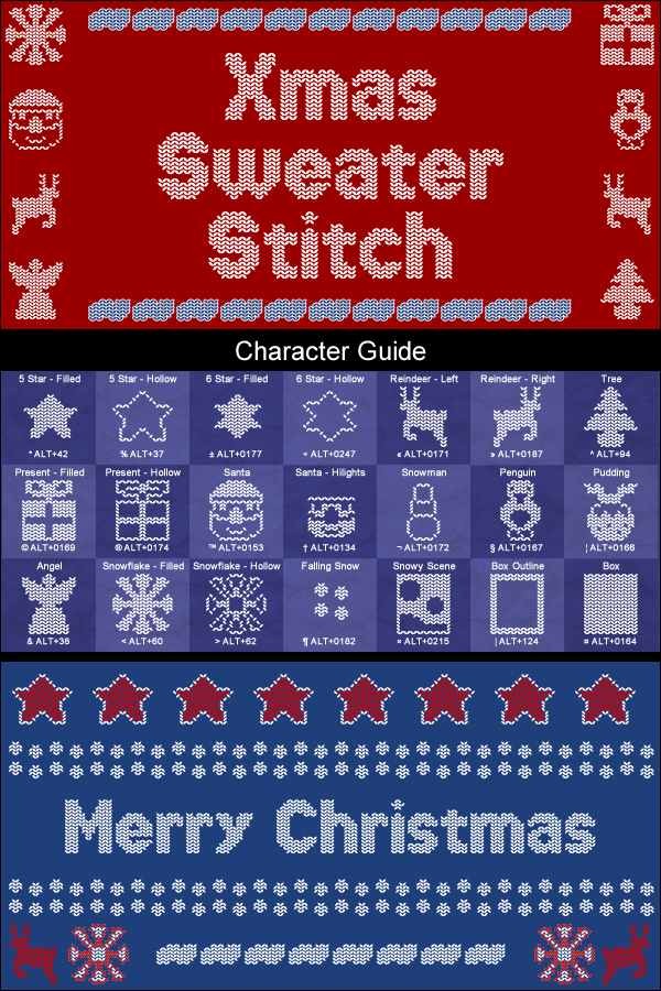 Xmas Sweater Stitch Font