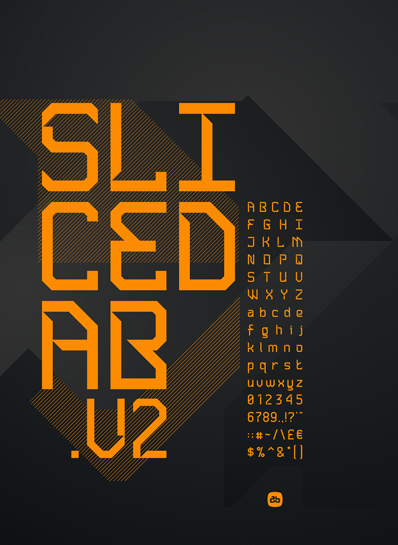Sliced AB Font