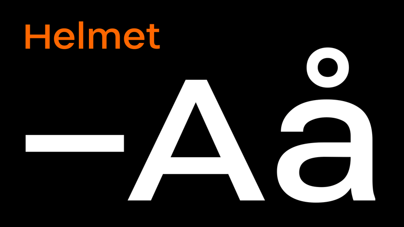 Helmet Font
