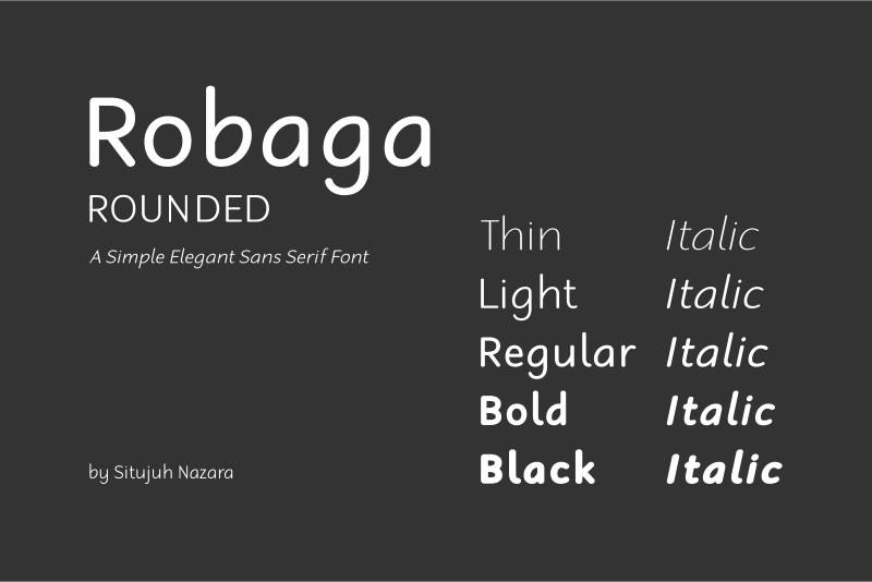 Robaga Rounded Font