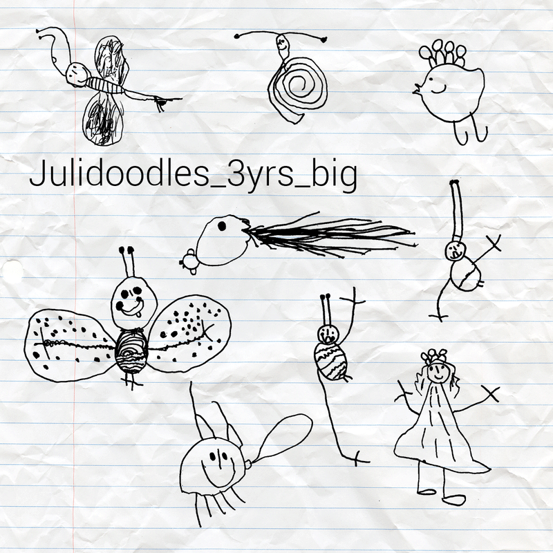 Julidoodles 3yrs big Font