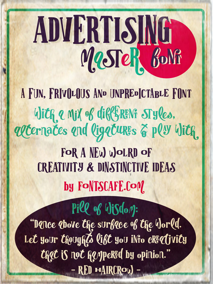 Advertising Master Font